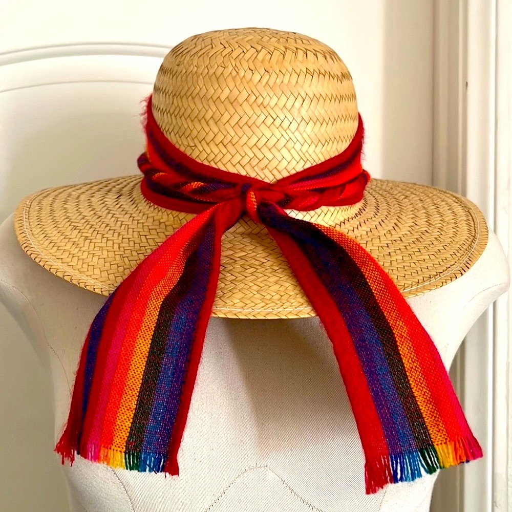 Straw Hat With Colorful Band / Host Pick - Picture 2 of 11